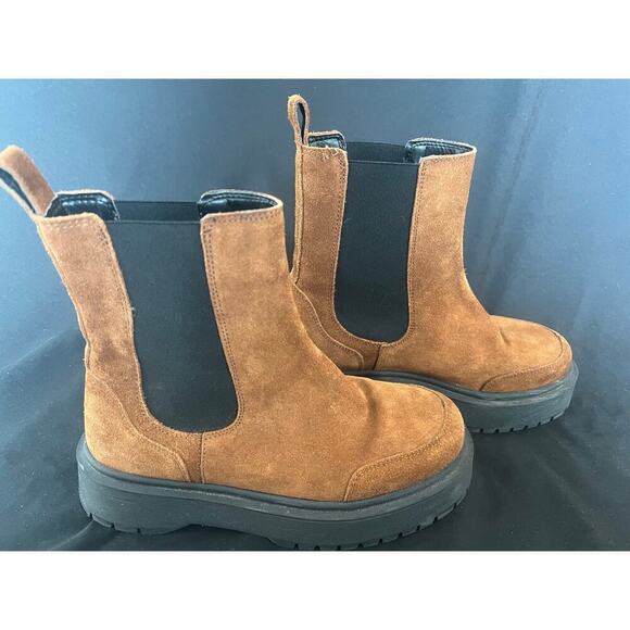 Who What Wear Sowyer Chelsea Boot / Leather / Platform - Picture 3 of 7